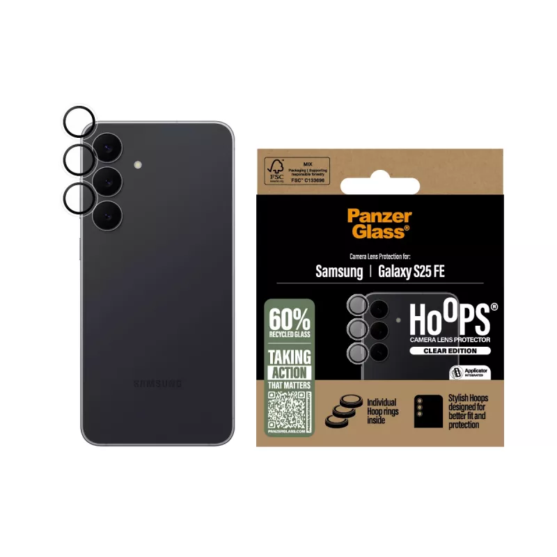 Camerabescherming PanzerGlass Samsung Galaxy S25 FE 5G krasbestendig schokbestendig