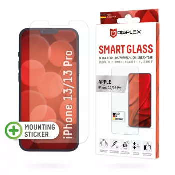Displex Smart Glass (9H) voor Apple iPhone 13/13 Pro, montagesticker, onbreekbaar