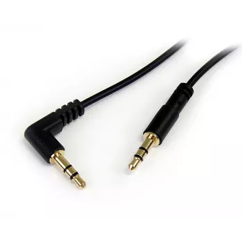 StarTech.com 30 cm slanke 3,5 mm jack naar haakse stereo-audiokabel - M/M