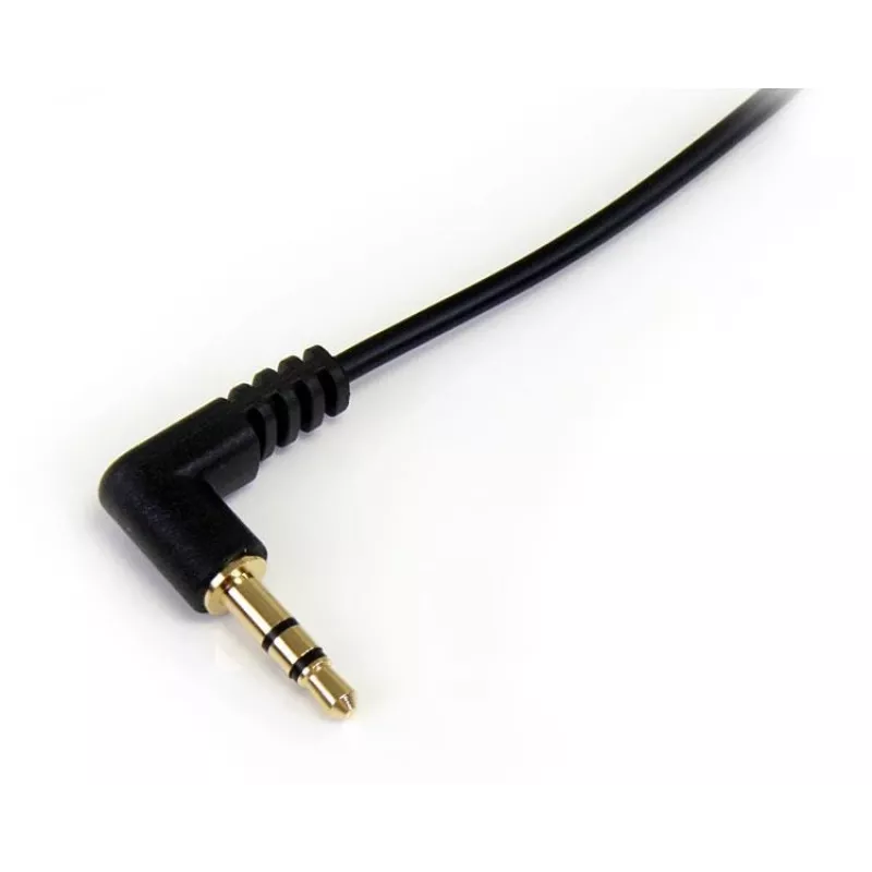 StarTech.com 30 cm slanke 3,5 mm jack naar haakse stereo-audiokabel - M/M