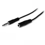 StarTech.com 1 m slanke 3,5 mm stereo-audioverlengkabel – M/F