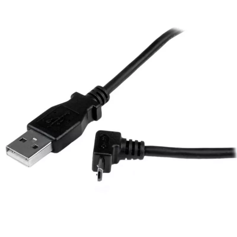 StarTech.com 2m micro-USB-kabel - A naar micro B haaks, 2 m, USB A, micro-USB B, USB 2.0, male/male, zwart