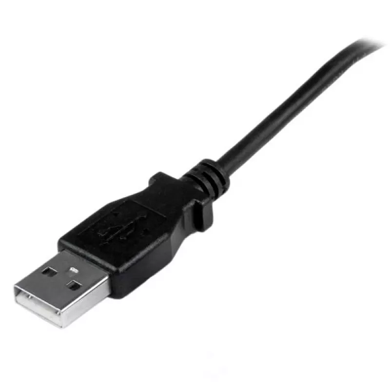 StarTech.com 2m micro-USB-kabel - A naar micro B haaks, 2 m, USB A, micro-USB B, USB 2.0, male/male, zwart