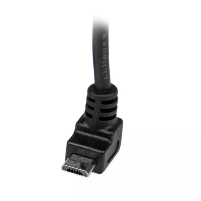 StarTech.com 2m micro-USB-kabel - A naar micro B haaks, 2 m, USB A, micro-USB B, USB 2.0, male/male, zwart