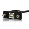 StarTech.com 3 ft paneelmontage USB-kabel B naar B - F/M, 0,91 m, USB B, USB B, USB 2.0, 0,48 Gbit/s, zwart
