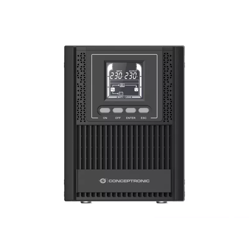 Conceptronic ZEUS52ES1K 1000VA 900W online tower UPS, Schuko