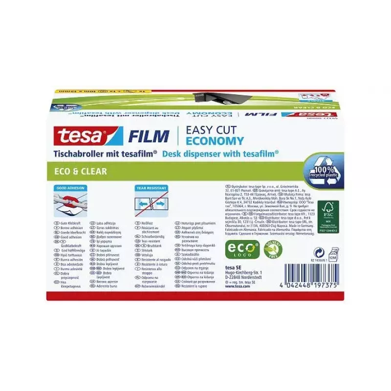 Plakband TESA 59327 kunststof zwart