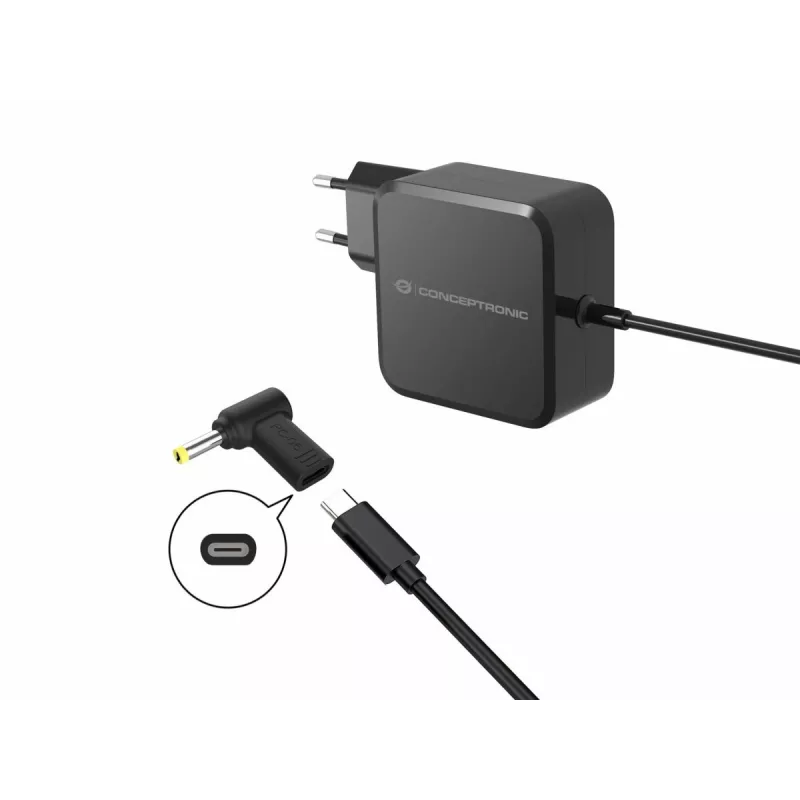 Conceptronic ABBY15PC06 DC-naar-USB-C-adapter, Lenovo/Asus/Acer/Toshiba 4,0x1,7 mm, 18-20 V