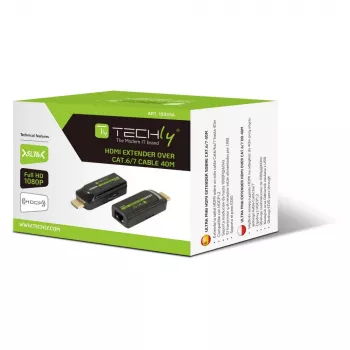 Techly IDATA EXT-E70S AV-extender AV-zender & -ontvanger zwart