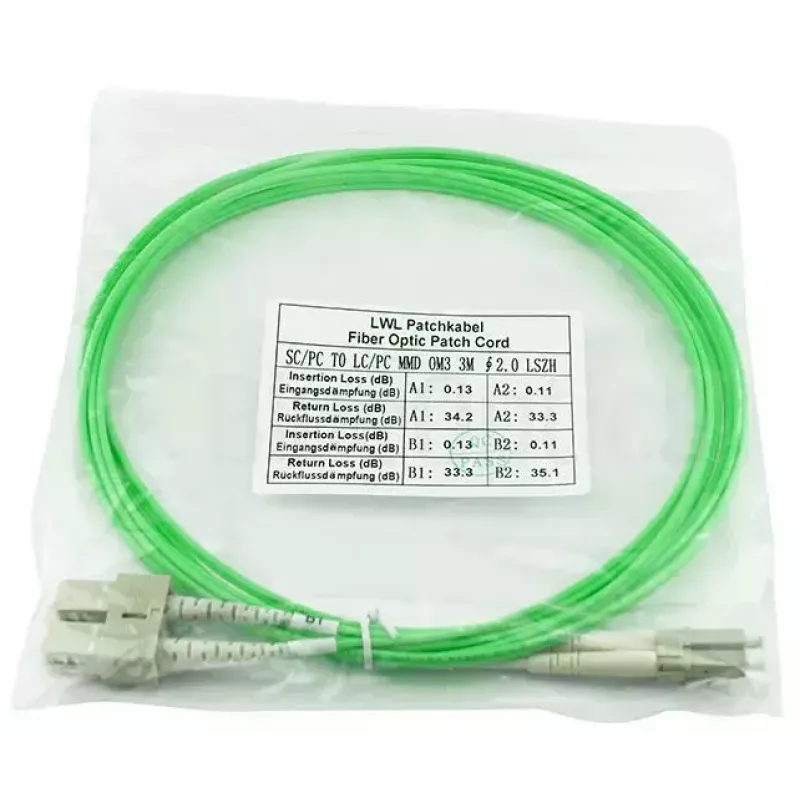 Glasvezelkabel BlueOptics SFP3132GU1MK LC SC OM5 1 m mint