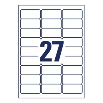 Zelfklevend printeretiket AVERY L4737REV-65 wit 6,35 x 2,96 cm