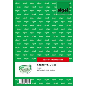 Bedrijfsformulier Sigel SD025 groen A5 80 vel