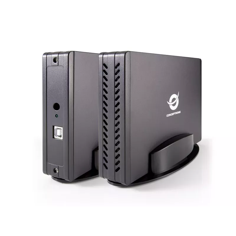 Conceptronic 3,5-inch harddiskbehuizing, HDD-behuizing, 3,5 inch, Serial ATA, Serial ATA II, Serial ATA III, 0,48 Gbit/s, USB-aansluiting, zwart