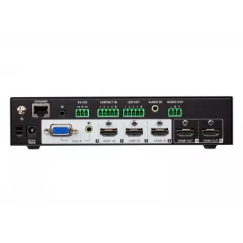 ATEN 4 x 2 True 4K presentatie-matrixswitch, media-presentatie-matrixschakelaar, 4096 x 2160 pixels, 4096 x 2160, 3840 x 2160, zwart, metaal, knoppen