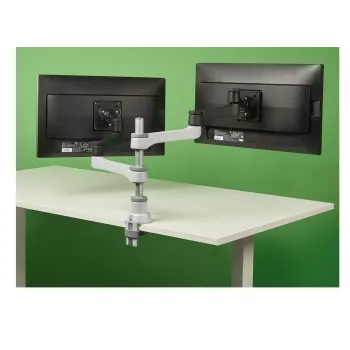 R-Go Tools monitorarm R-Go Zepher Dual, voor twee monitors, volledig verstelbaar, 0-8 kg draagvermogen, 100% circulair, zwart
