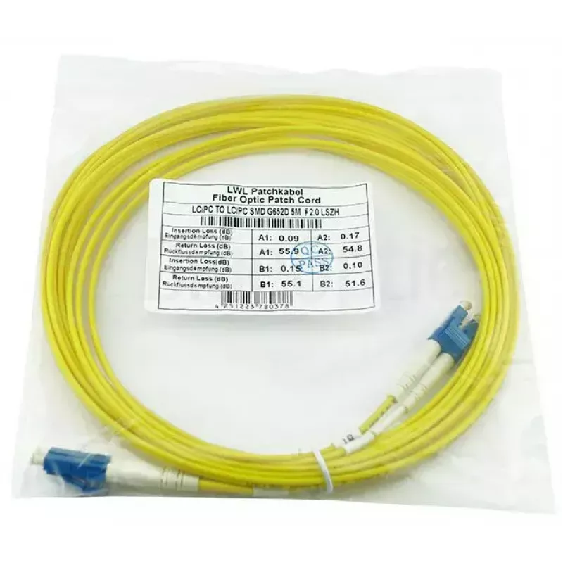 BlueOptics LRCABLE10M InfiniBand glasvezelkabel 10 m LC geel