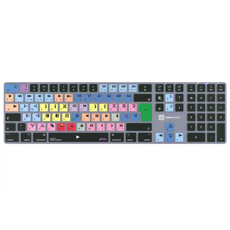 Logickeyboard Avid Media Composer Titan UK Mac-toetsenbord LKB-MCOM4-TM-UK
