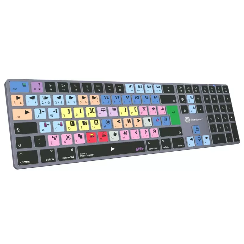 Logickeyboard Avid Media Composer Titan UK Mac-toetsenbord LKB-MCOM4-TM-UK