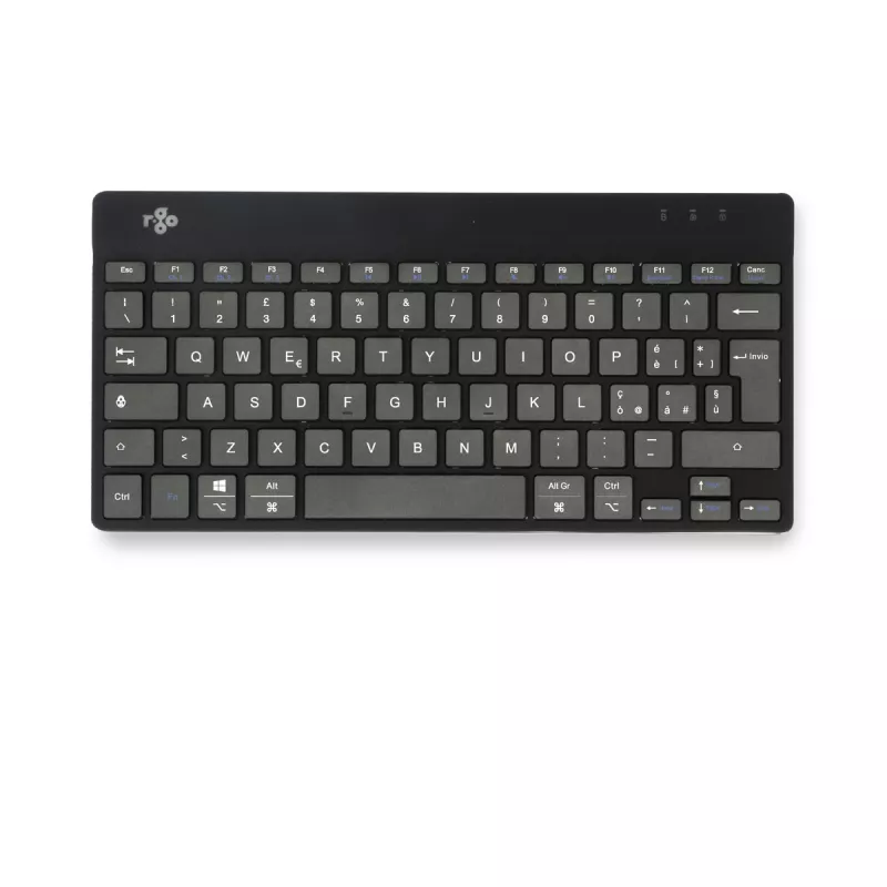 R-Go Tools ergonomisch toetsenbord R-Go Compact Break, compact toetsenbord met pauzesoftware, QWERTY (IT), Bluetooth, zwart