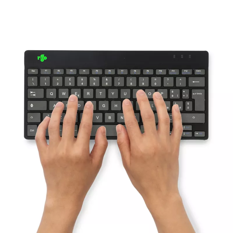 R-Go Tools ergonomisch toetsenbord R-Go Compact Break, compact toetsenbord met pauzesoftware, QWERTY (IT), Bluetooth, zwart