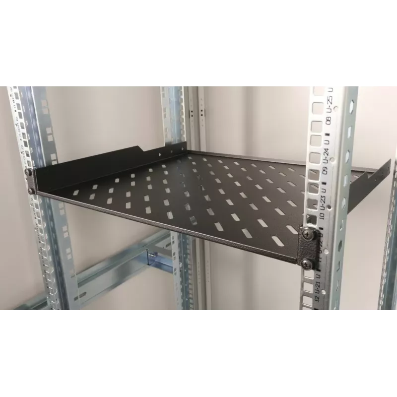 Equip EZFS-19-1-60-B Vaste plank 19 inch 1U 60 cm, zwart