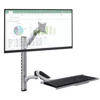 Techly ICA-PLW 02 monitorhouder / standvoet 68,6 cm (27 inch) wand zilver