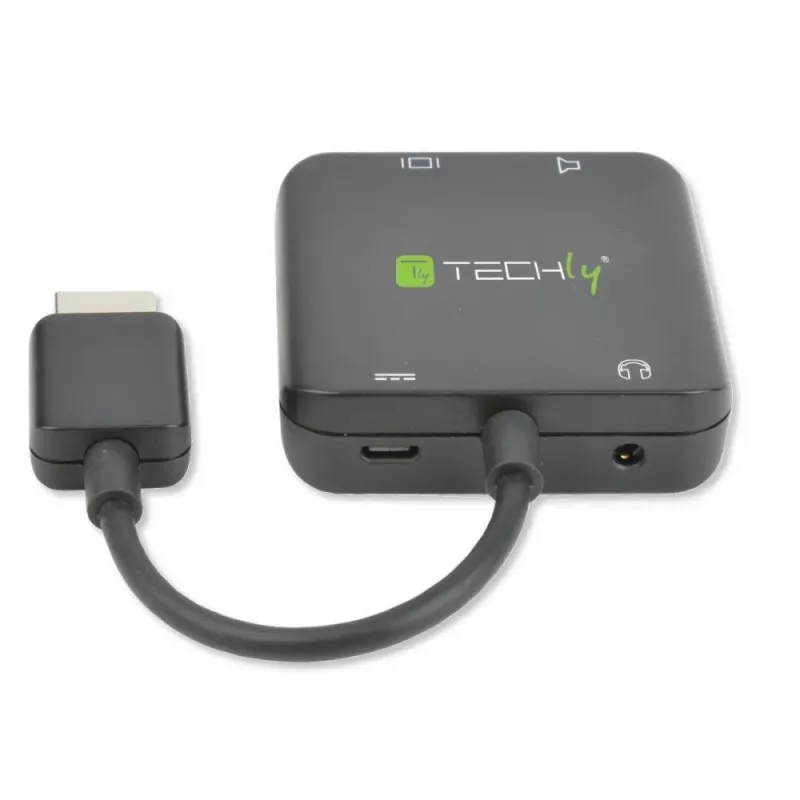 Techly HDMI-audio-extractor stereo/audio 5.1 kanalen 4K 3D IDATA HDMI-VGA8