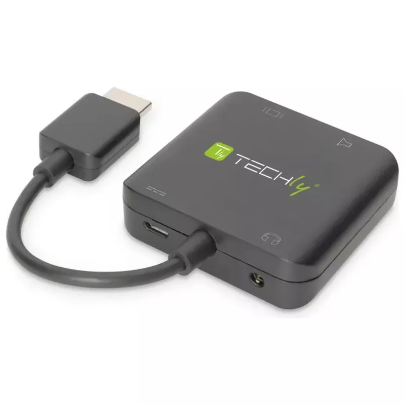 Techly HDMI-audio-extractor stereo/audio 5.1 kanalen 4K 3D IDATA HDMI-VGA8