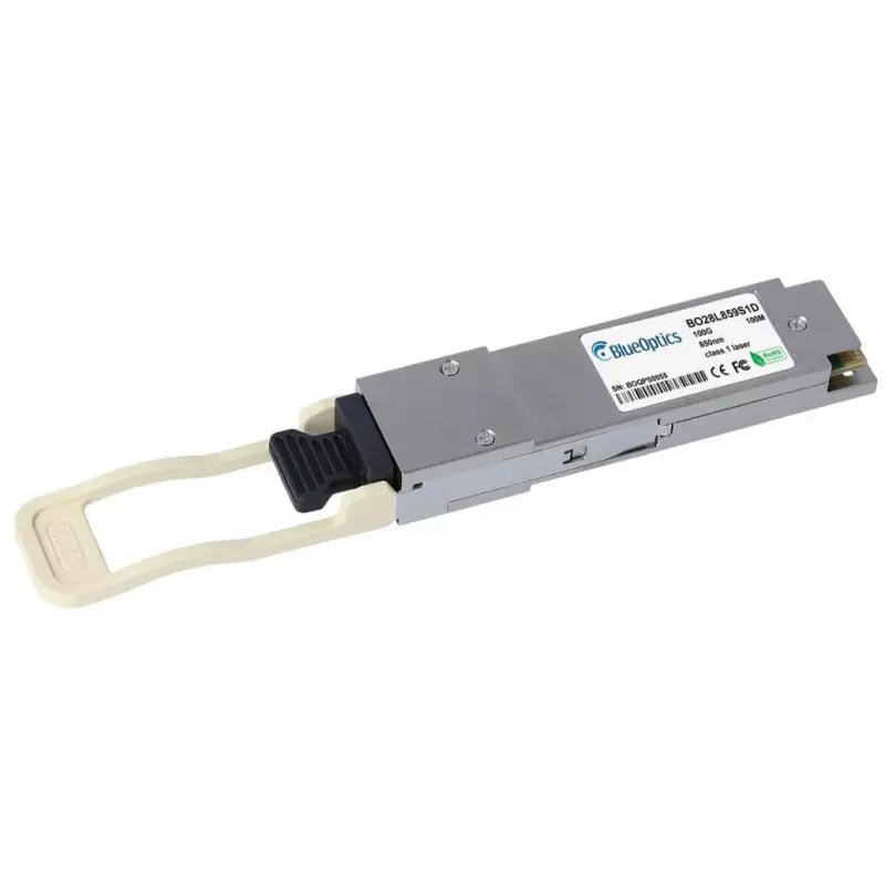 Glasvezel-transceivermodule BlueOptics AOM-MMA1B00-C100D-MLN-BO QSFP28 100m