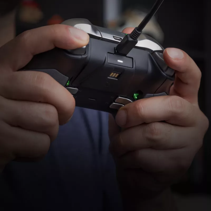 PDP Gaming Play & Charge Kit, Xbox One, gaming-controlleraccu, zwart, polycarbonaat, 3 m, Microsoft