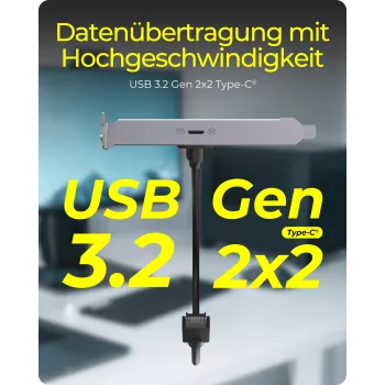ICY BOX USB Type-C backpanel met interne USB Type-E aansluiting