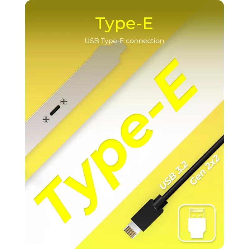 ICY BOX USB Type-C backpanel met interne USB Type-E aansluiting