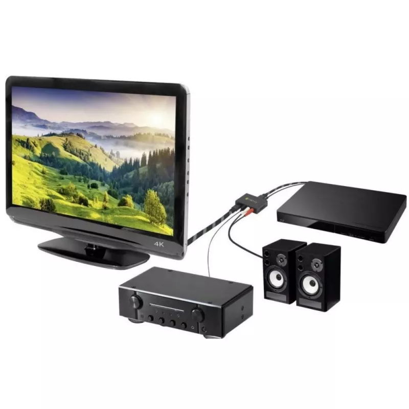 Techly audio-extractor HDMI SPDIF + cinch R/L IDATA HDMI-EA, 5 V, 77 mm, 64 mm, 23 mm, 351 g