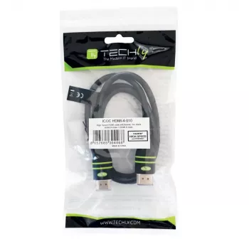 Techly 3m High Speed HDMI-kabel met Ethernet A/A M/M zwart ICOC HDMI-4-030