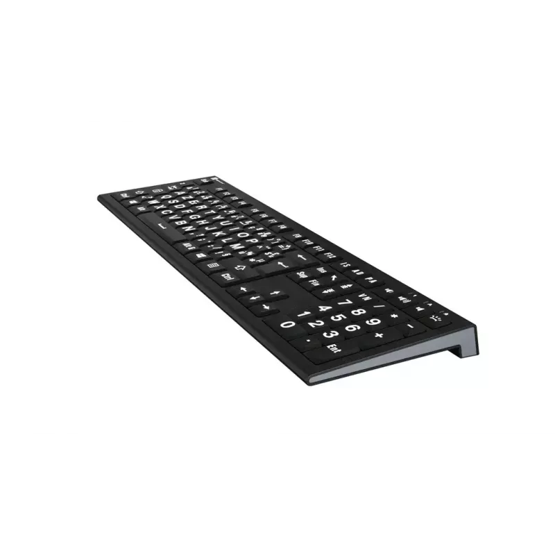 Toetsenbord Logickeyboard LKB-LPWB-A2PC-FR universeel USB AZERTY Frans zwart