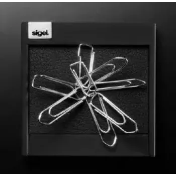 Paperclipsdispenser Sigel Cintano S zwart kunstleer