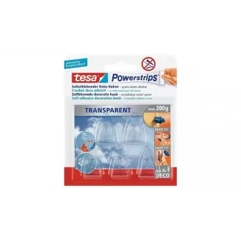 Universele haak TESA Powerstrips Indoor transparant 5 st.