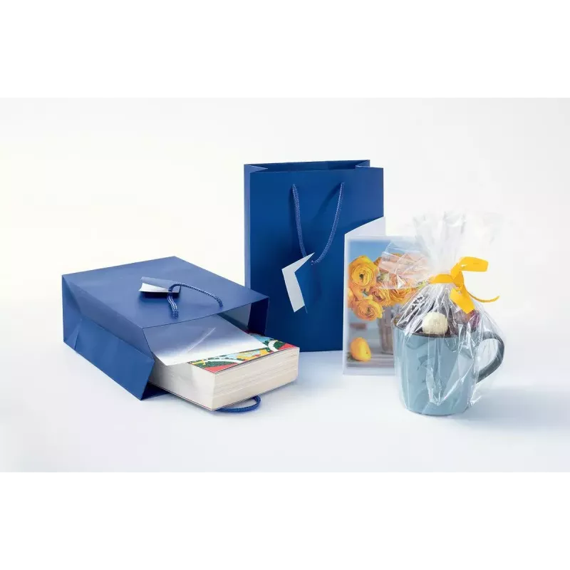 Cadeauzakje Sigel GT504 Blauw monochroom 170x90x230 mm