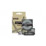 Labeltape Epson LK-5BWJ zwart wit thermotransfer 1,8 cm