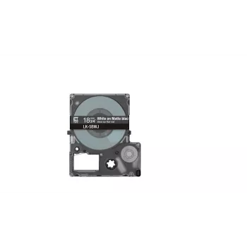 Labeltape Epson LK-5BWJ zwart wit thermotransfer 1,8 cm