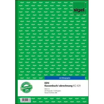 Schrijfschrift Sigel KG429 A4 50 vel groen wit