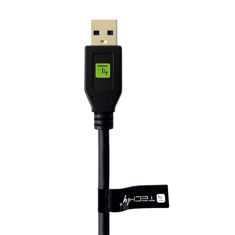 Techly ICOC MUSB312-CMAM05T USB-kabel USB 3.2 Gen 1 (3.1 Gen 1) 0,5 m USB A USB C zwart