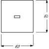 Wandplaat/schakelaarafdekking Busch-Jaeger 1751-0-2814 wit, 63×63 mm
