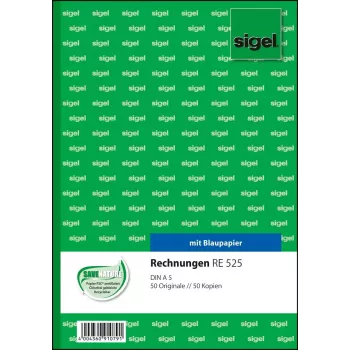 Geschäftsformular Sigel RE525 A5 blauw wit 100 vel