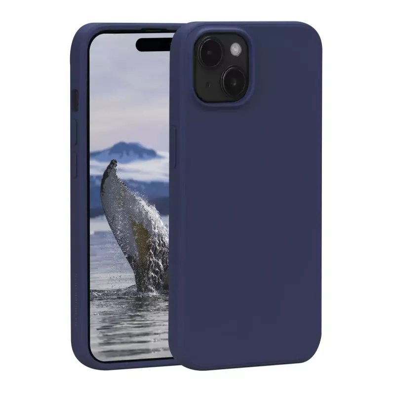 Cover dbramante1928 Greenland iPhone 15 Pacific Blue monochroom