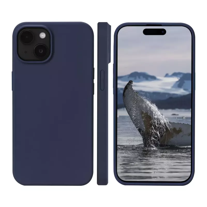 Cover dbramante1928 Greenland iPhone 15 Pacific Blue monochroom
