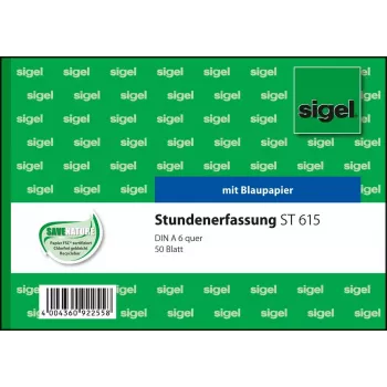 Bedrijfsformulier Sigel ST615 groen wit A6