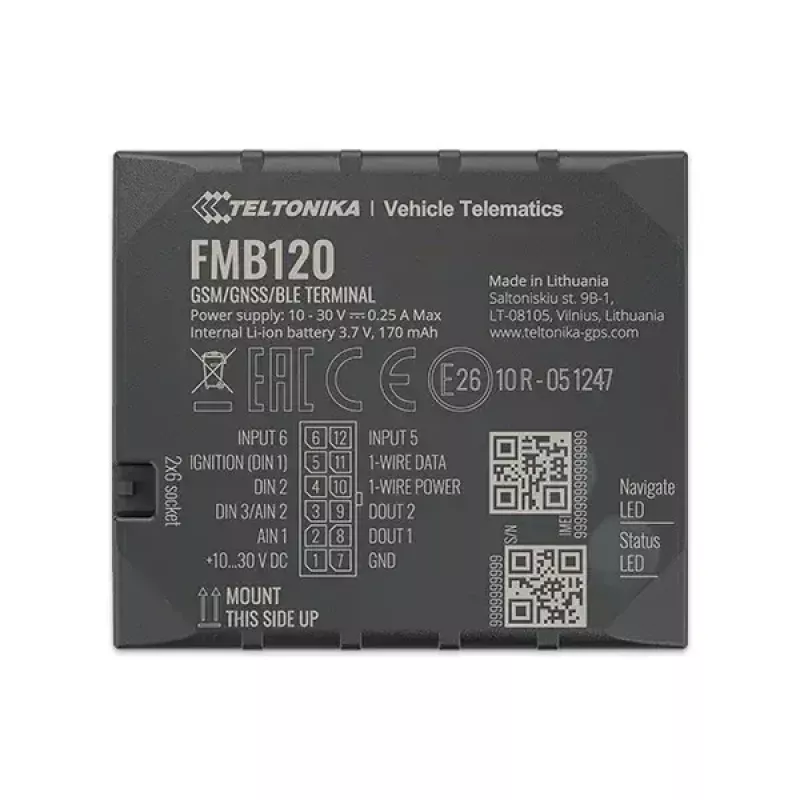 Teltonika FMB120 auto zwart stofbestendige GPS-tracker