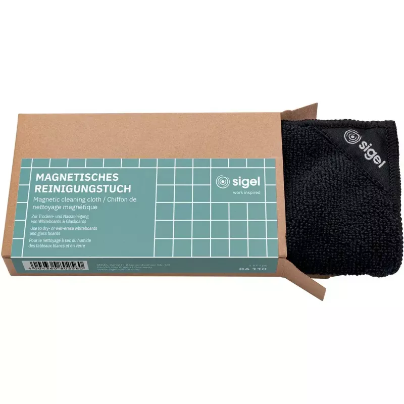Sigel BA110 microvezeldoek voor glasborden, zwart