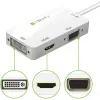 Techly adapter 3 in 1 Mini DisplayPort (Thunderbolt) naar HDMI / DVI / VGA IADAP MDP-COMBOF12